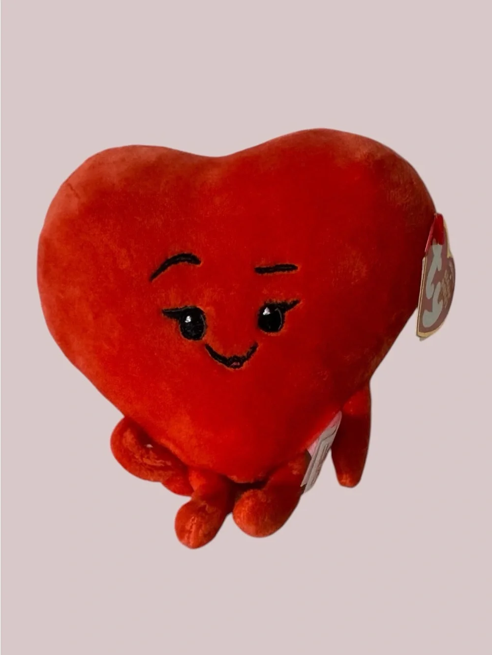 Lot of 6 Ty Beanie Babies The Emoji Movie “Heart” Red Plush 42299 w/ Tags